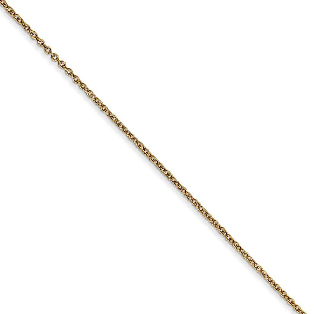 14k Yellow Gold and Rhodium Mini Four Petal Flower Necklace