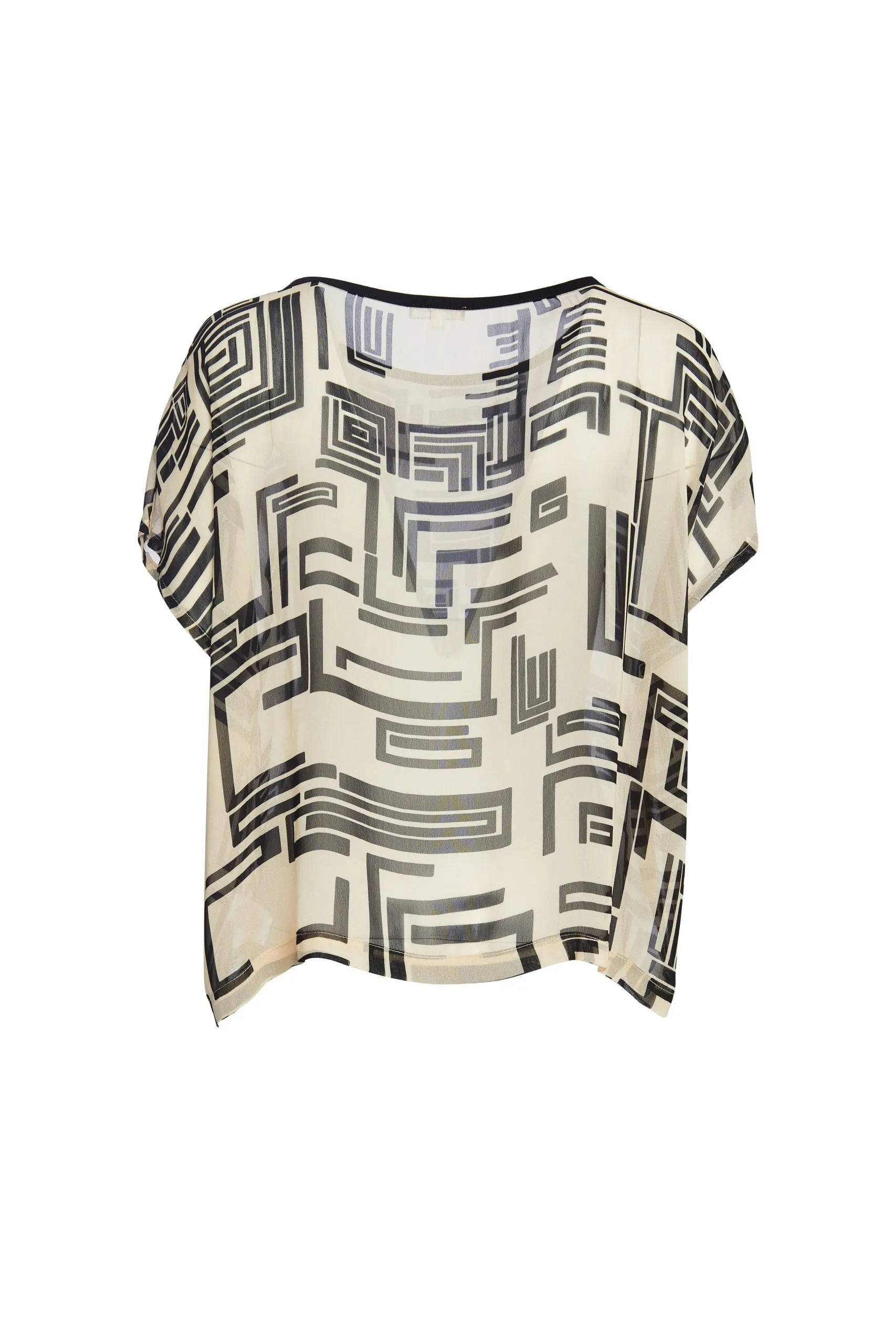 210- Square Print Top- Naya