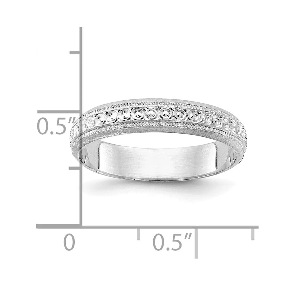 3mm 14K Yellow, White, or Rose Gold Design Etched Standard Fit Band