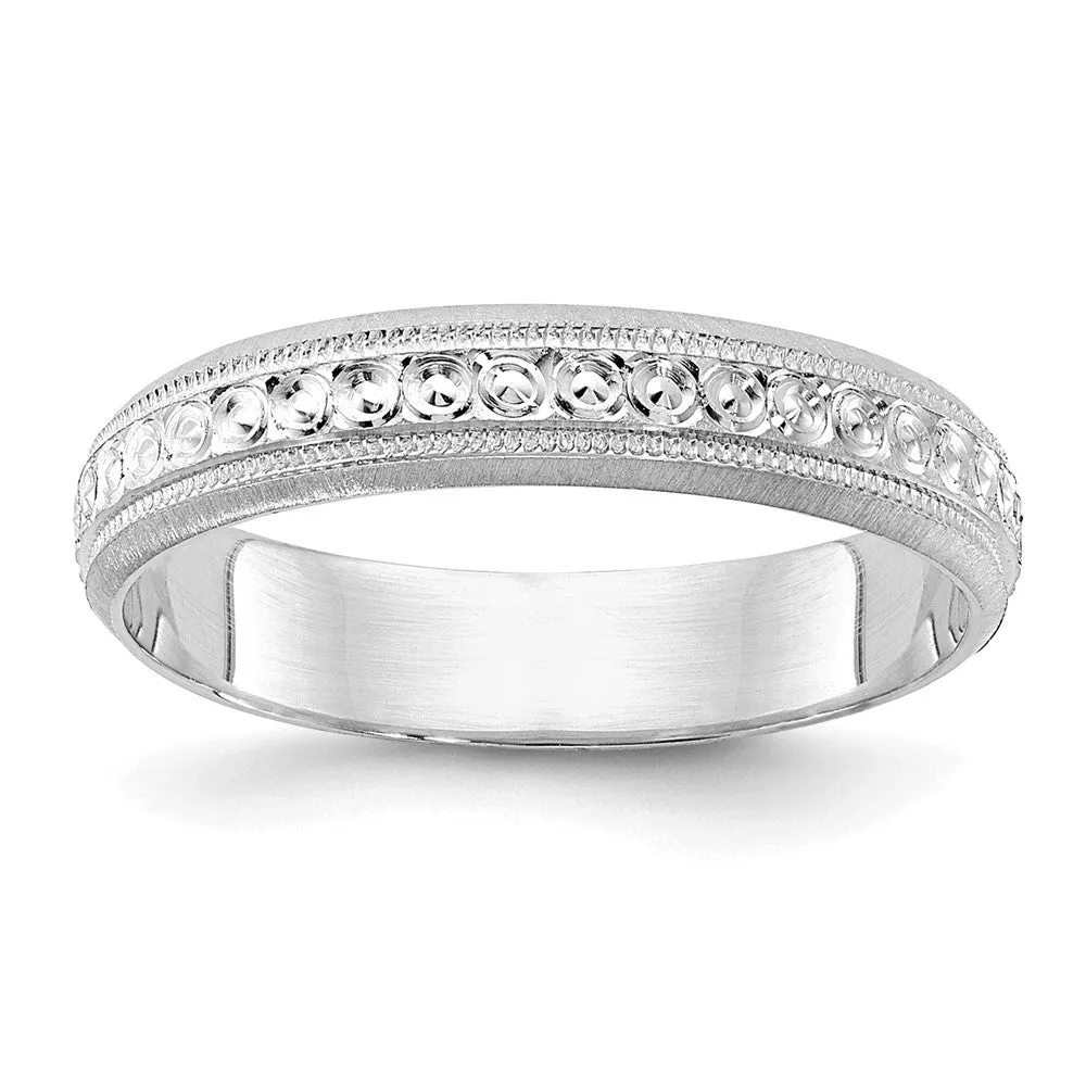 3mm 14K Yellow, White, or Rose Gold Design Etched Standard Fit Band