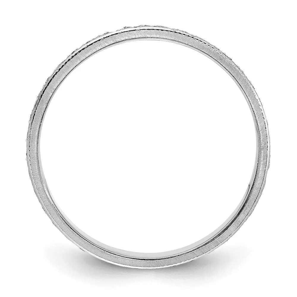 3mm 14K Yellow, White, or Rose Gold Design Etched Standard Fit Band