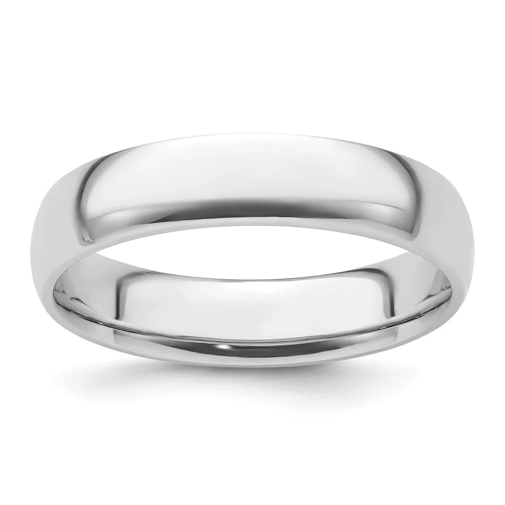 3mm to 8mm Platinum Light Weight Polished Domed Comfort Fit Band