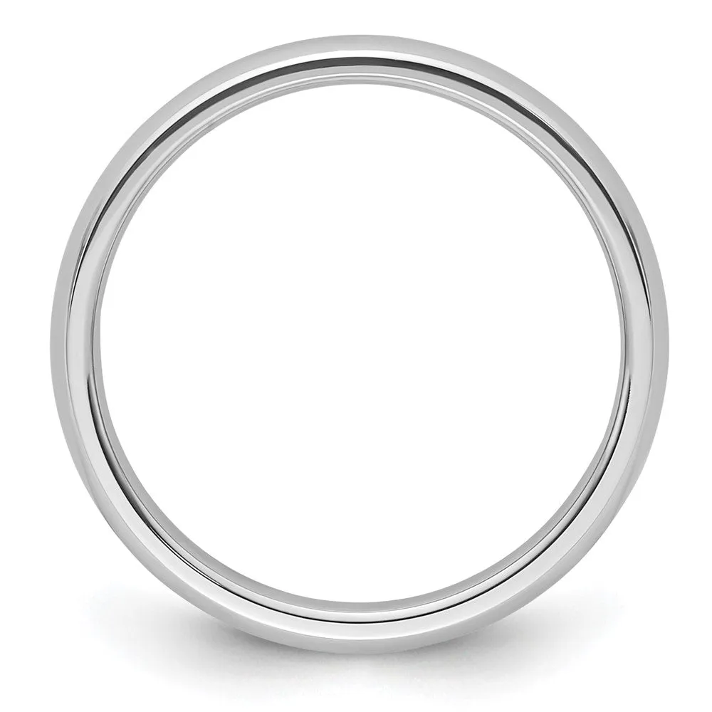 3mm to 8mm Platinum Light Weight Polished Domed Comfort Fit Band