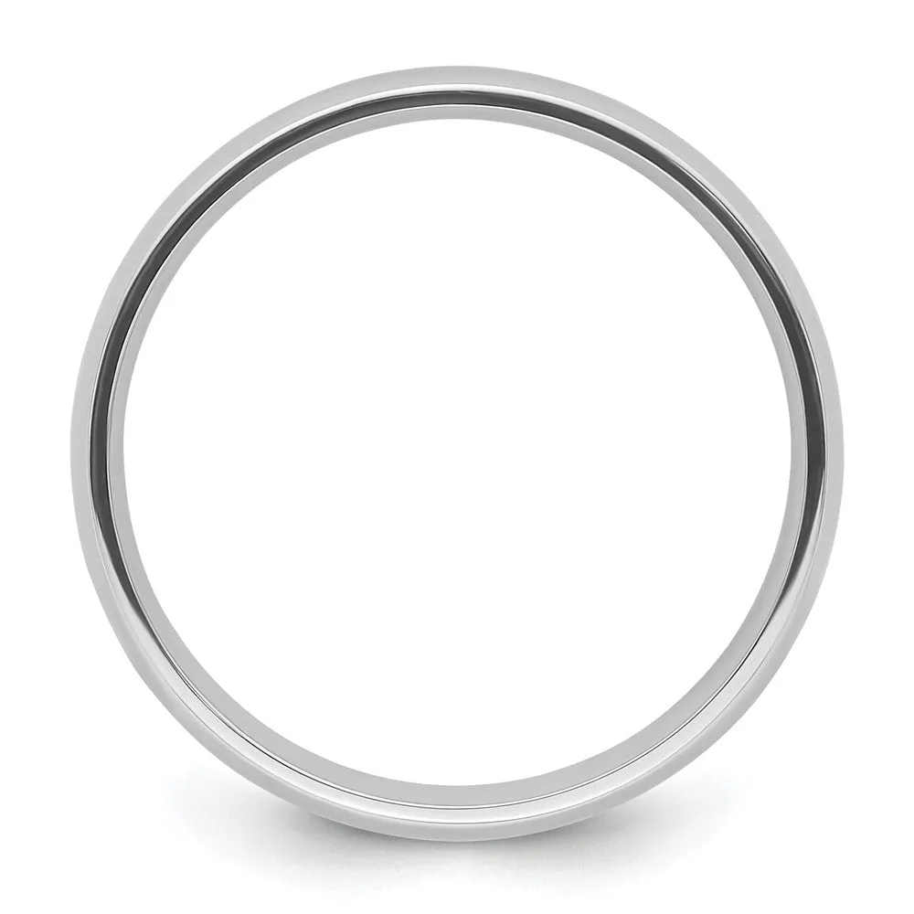 3mm to 8mm Platinum Light Weight Polished Domed Comfort Fit Band