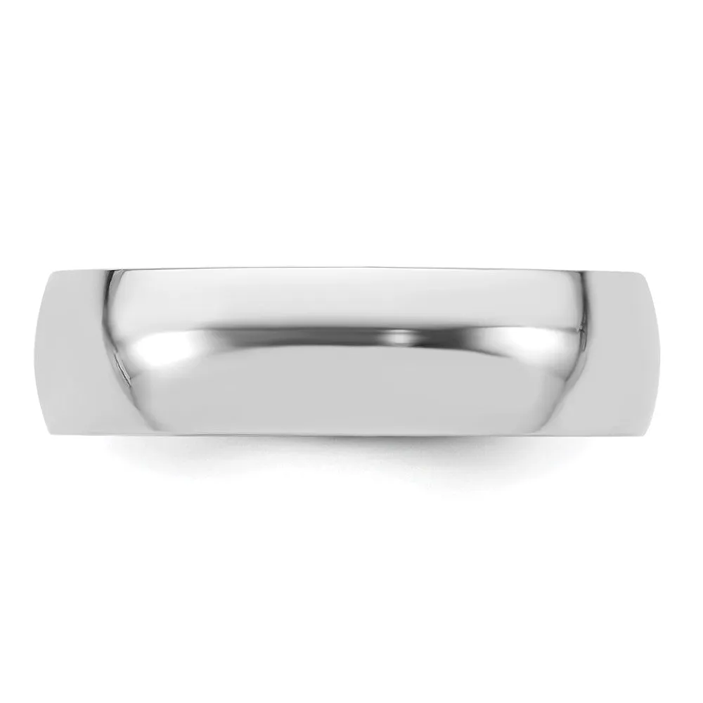 3mm to 8mm Platinum Light Weight Polished Domed Comfort Fit Band