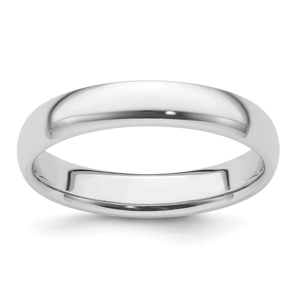 3mm to 8mm Platinum Light Weight Polished Domed Comfort Fit Band