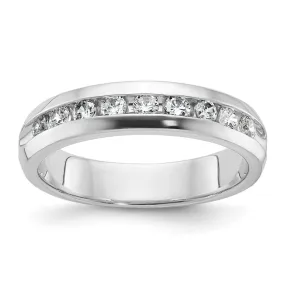 5.25mm 14K White Gold 9-Stone 1/2 Ctw Diamond Standard Fit Band