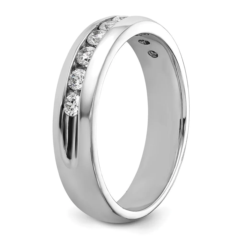 5.25mm 14K White Gold 9-Stone 1/2 Ctw Diamond Standard Fit Band