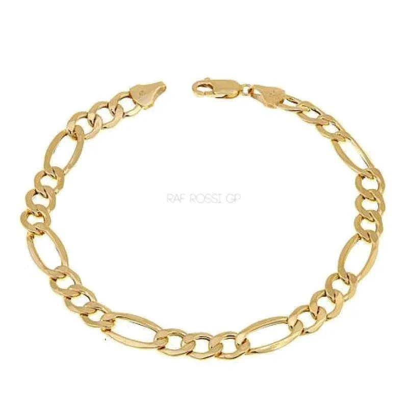 5mm concavo figaro 18k gold plated chain