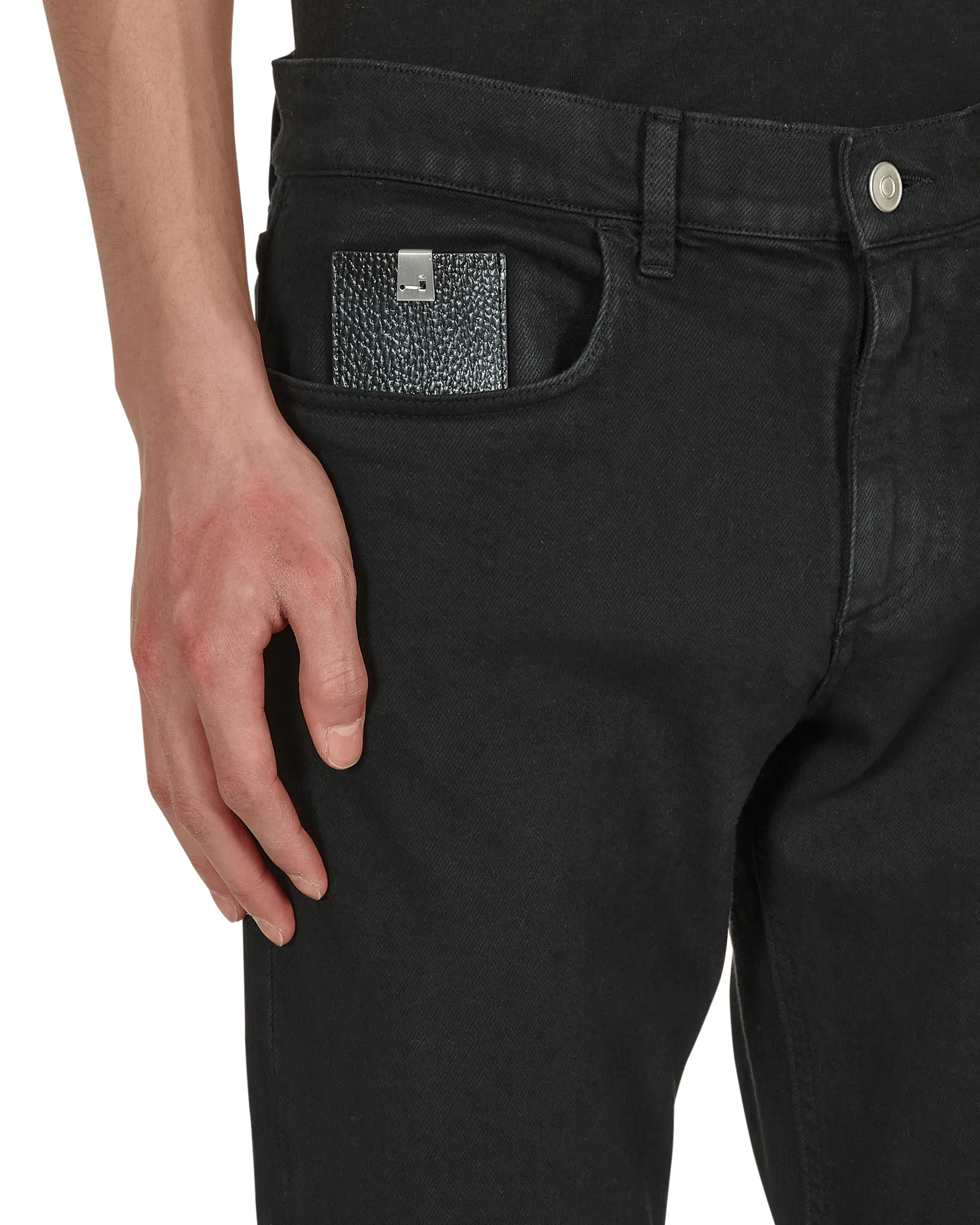 6 Pocket Skinny Denim Pants Black