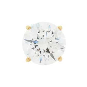 6mm Tiffany Prong-Set Brilliant-Cut Gem Threaded End in Yellow Gold