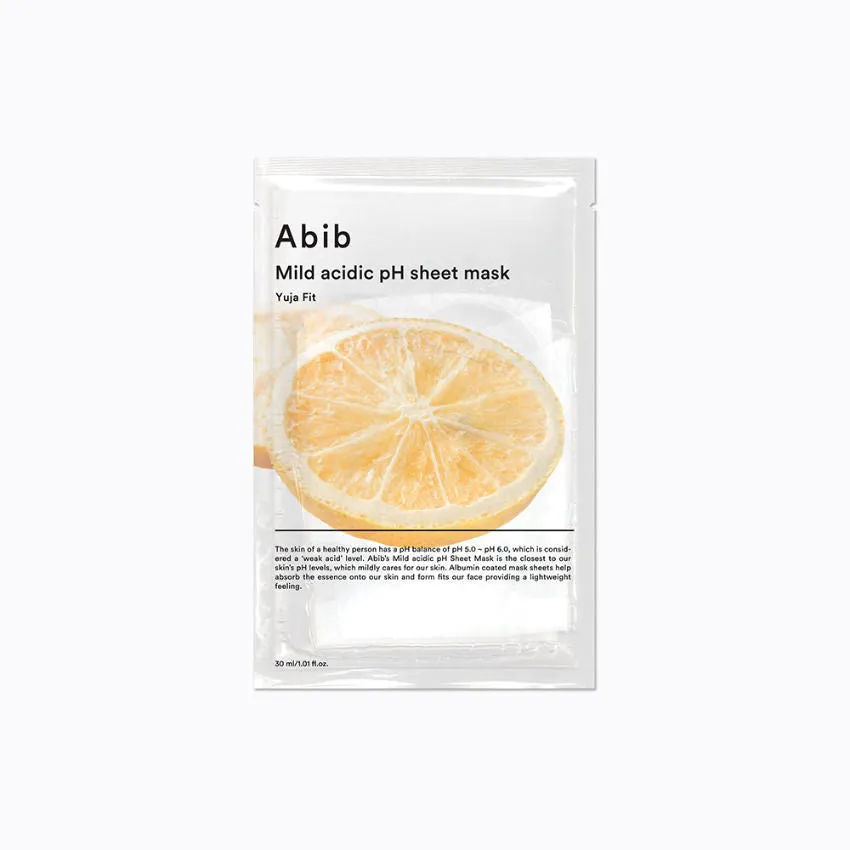 Abib Mild Acidic PH  Sheet Mask Yuja Fit - 10 Sheets