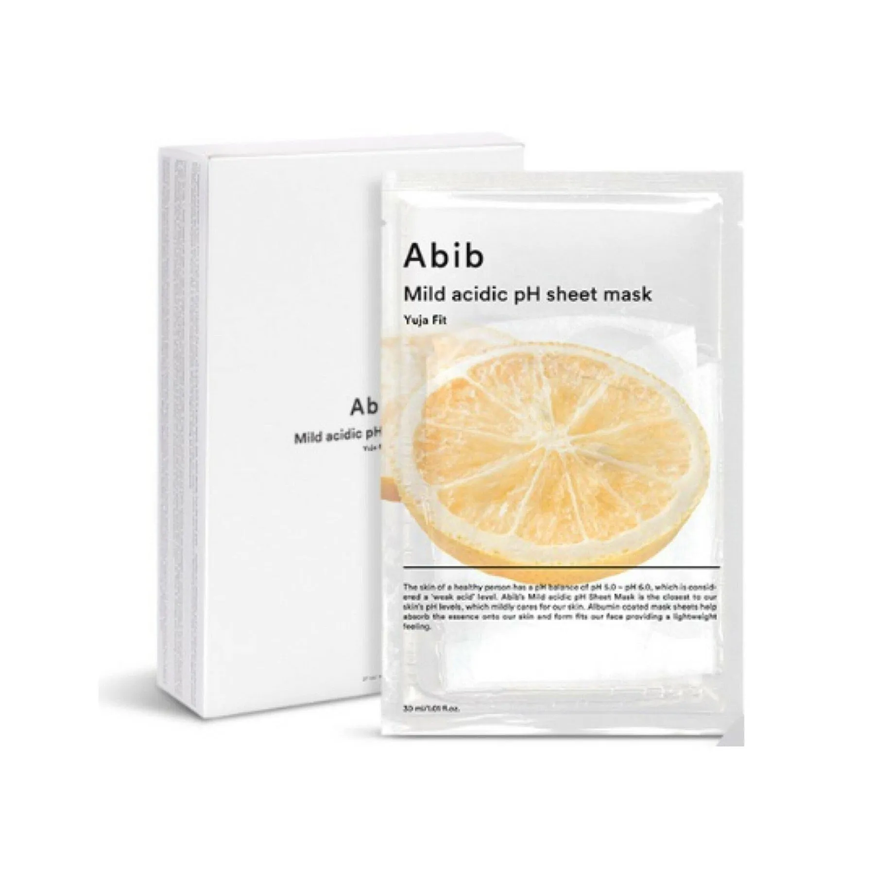 Abib Mild Acidic PH  Sheet Mask Yuja Fit - 10 Sheets