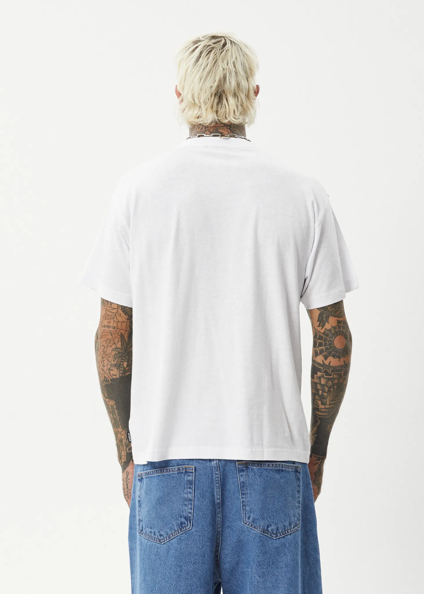 AFENDS Mens Foundation - Boxy Fit Tee - White