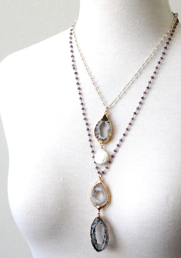 Agate Slice Necklace