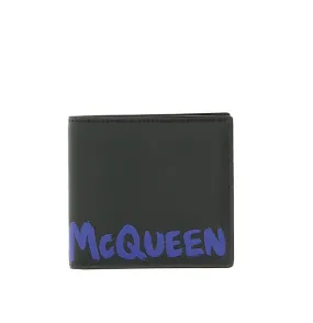 Alexander McQueen Graffiti Logo Print Bifold Wallet