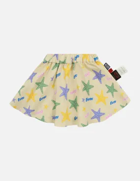 Allover Logo and Starfish Print Regular Fit Skirt