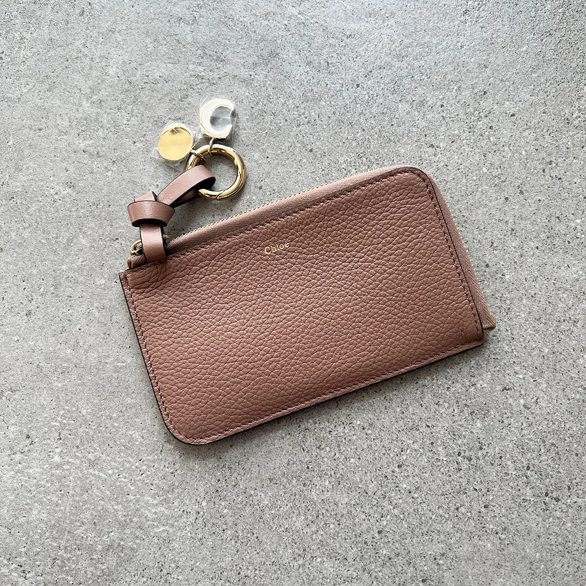 Alphabet Zip Card Holder, Woodrose