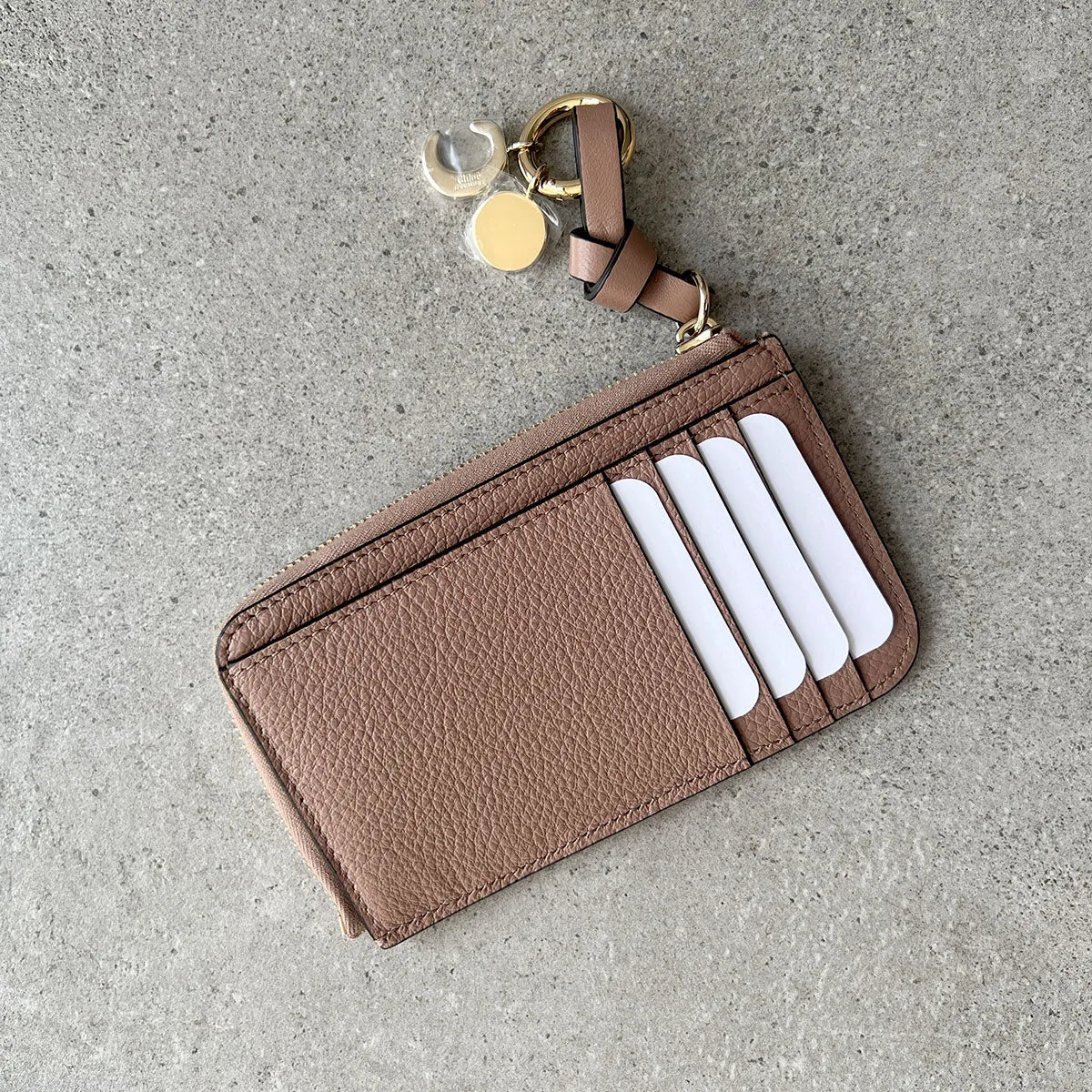 Alphabet Zip Card Holder, Woodrose