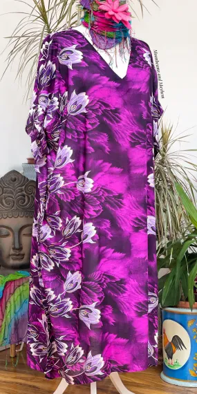 AMETHYST PURPLE TIE DYE KAFTAN / REG - PLUS SIZE