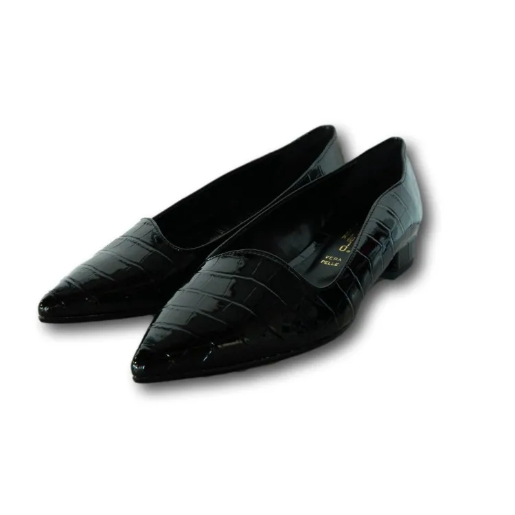 Anno Zero 622 Scarpe Donna Mocassino in Vernice Cocco Nero