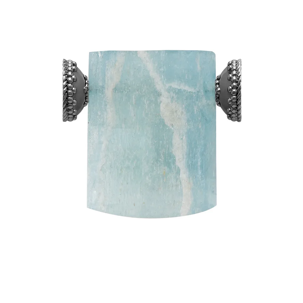 Aquamarine Gunmetal Centerpiece