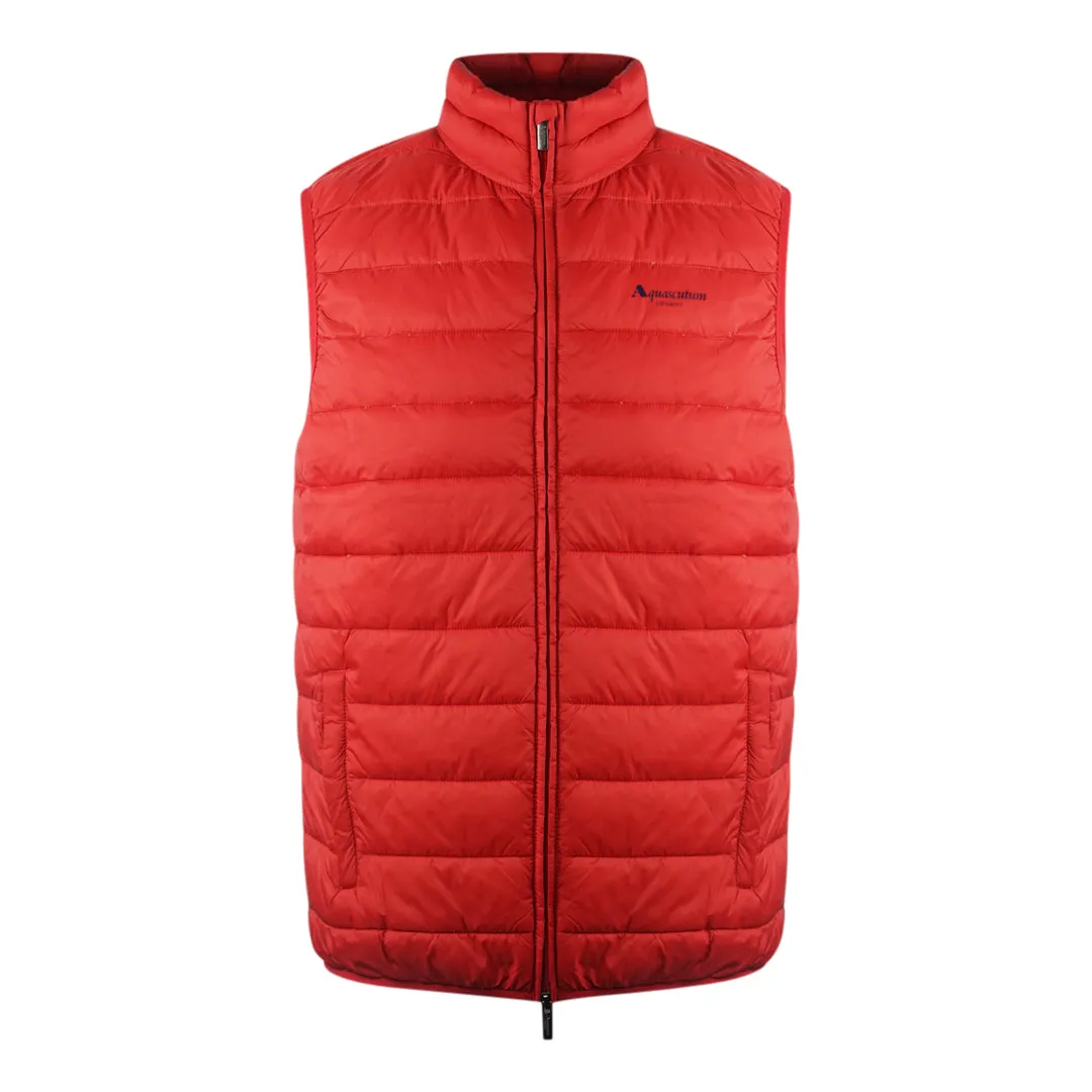 Aquascutum Mens Jk002 13 Gilet Red