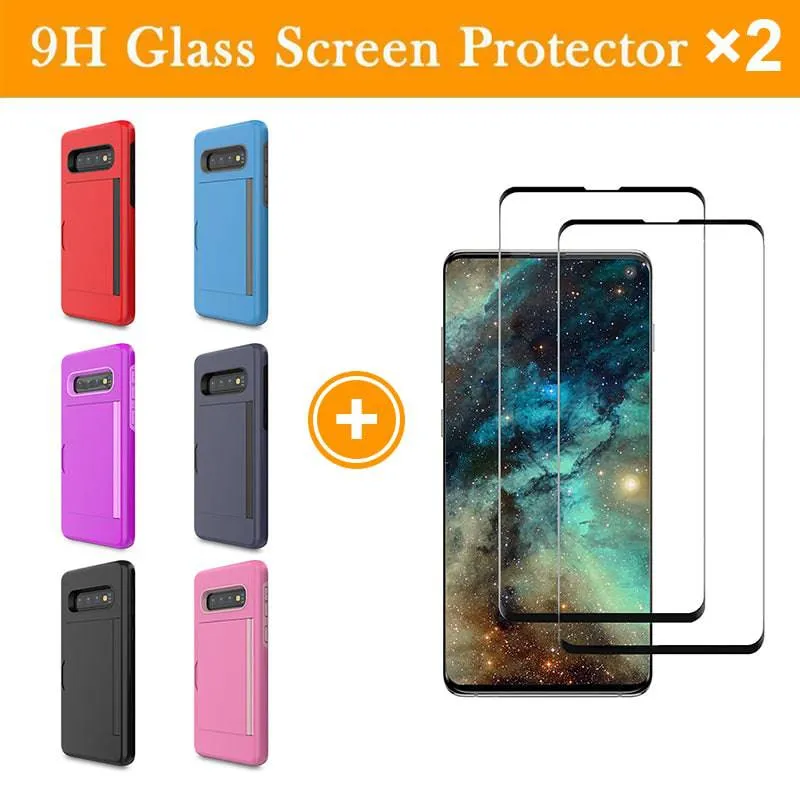 Armor Protective Card Holder Case for Samsung S10 Plus