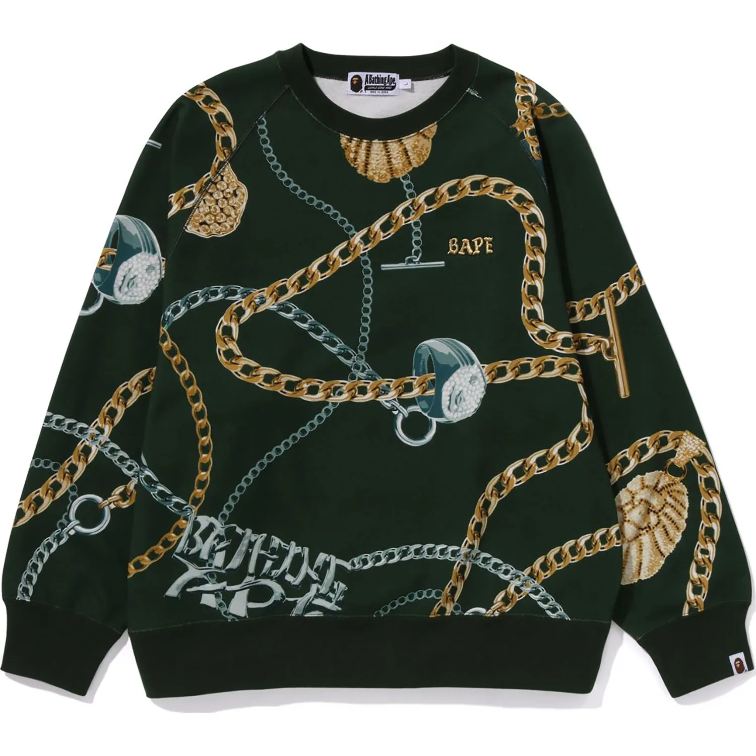 BAPE JEWELS CREWNECK RELAXED FIT MENS