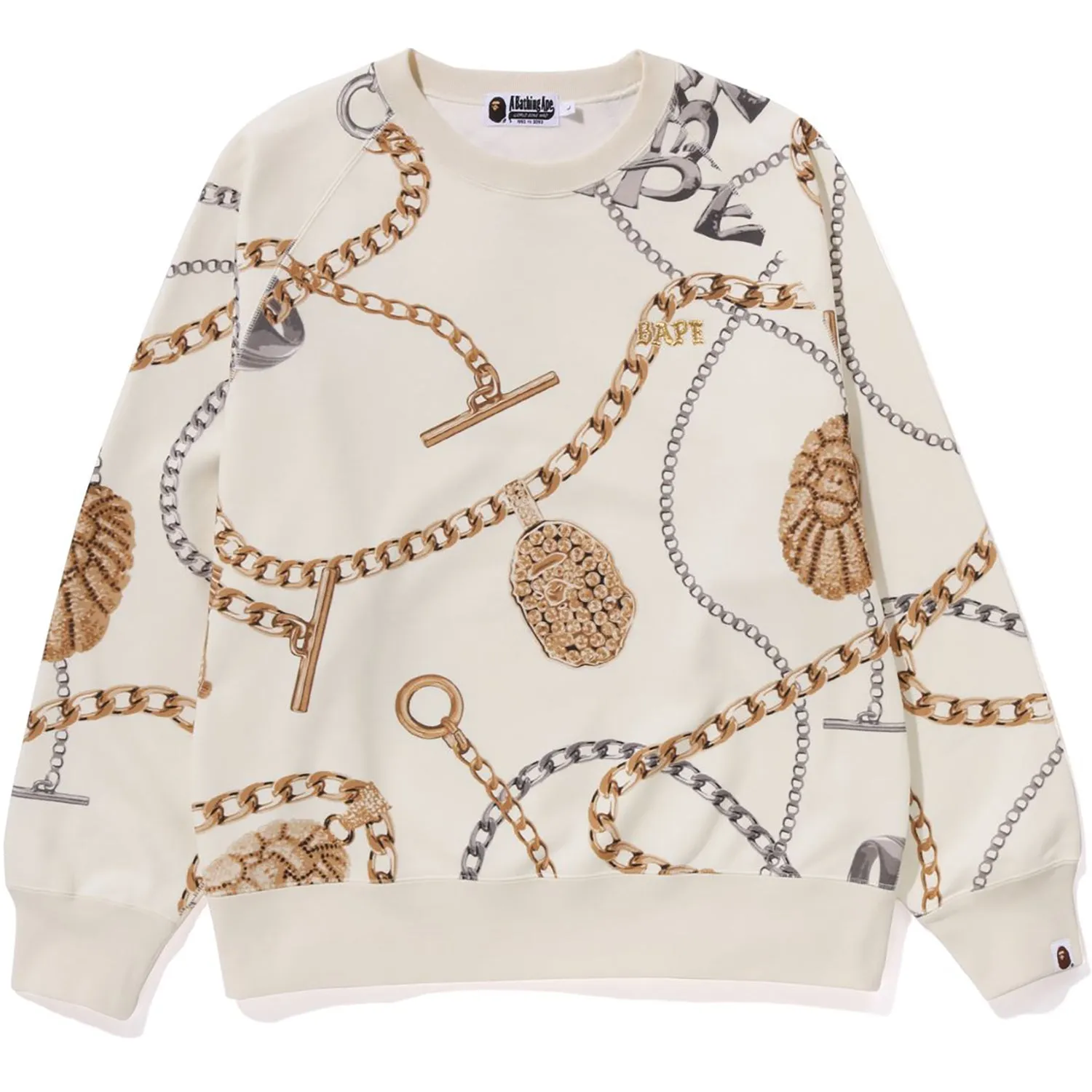 BAPE JEWELS CREWNECK RELAXED FIT MENS