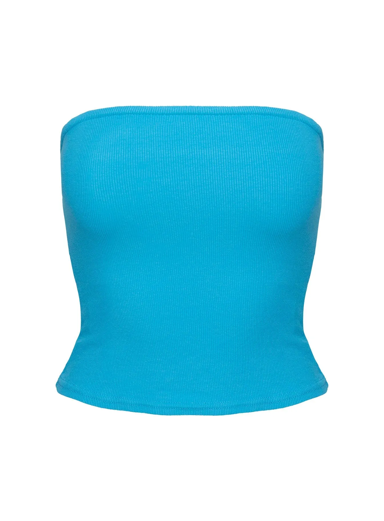 Baseline Strapless Rib Top Blue