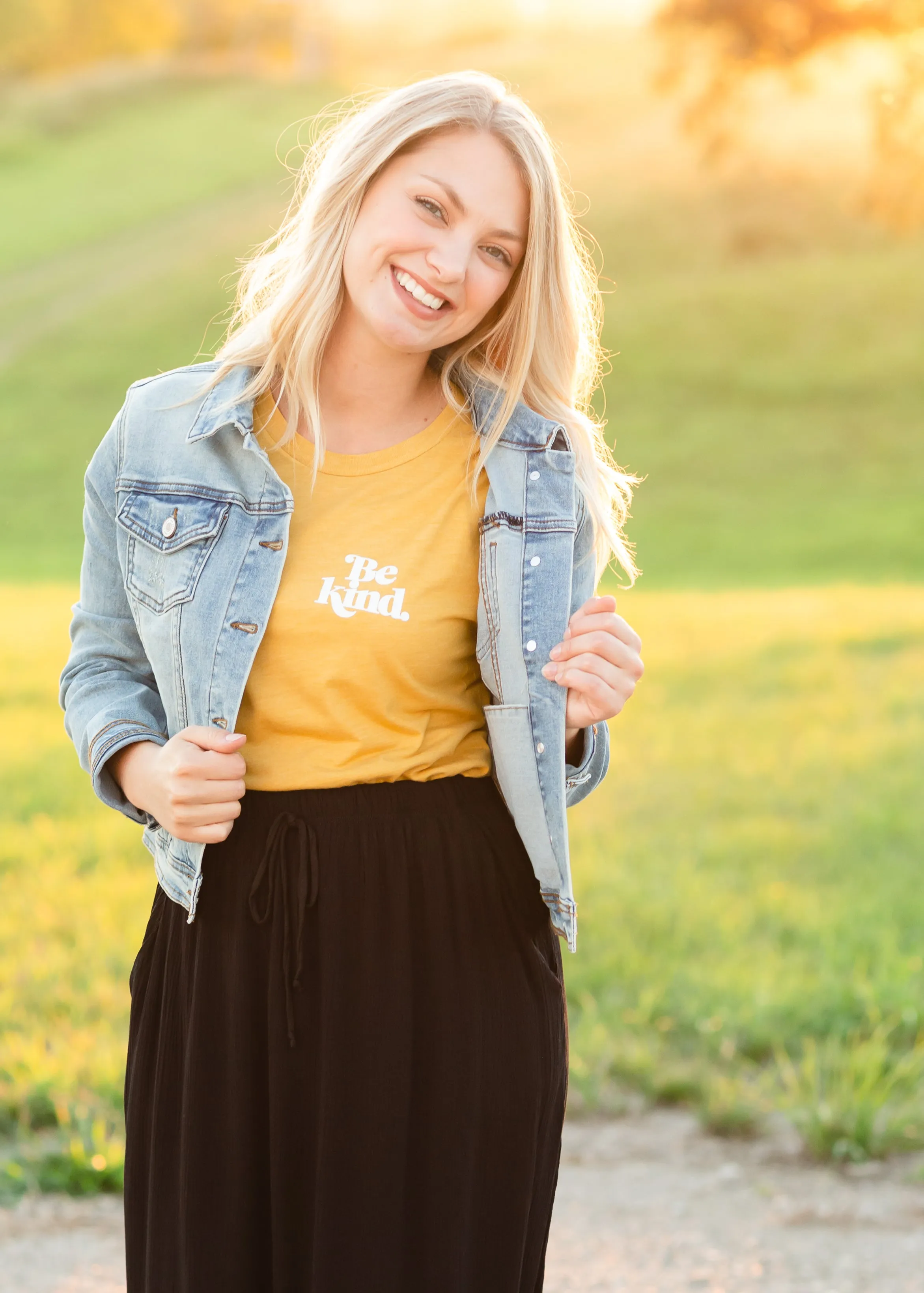 Be Kind Mustard Graphic Tee