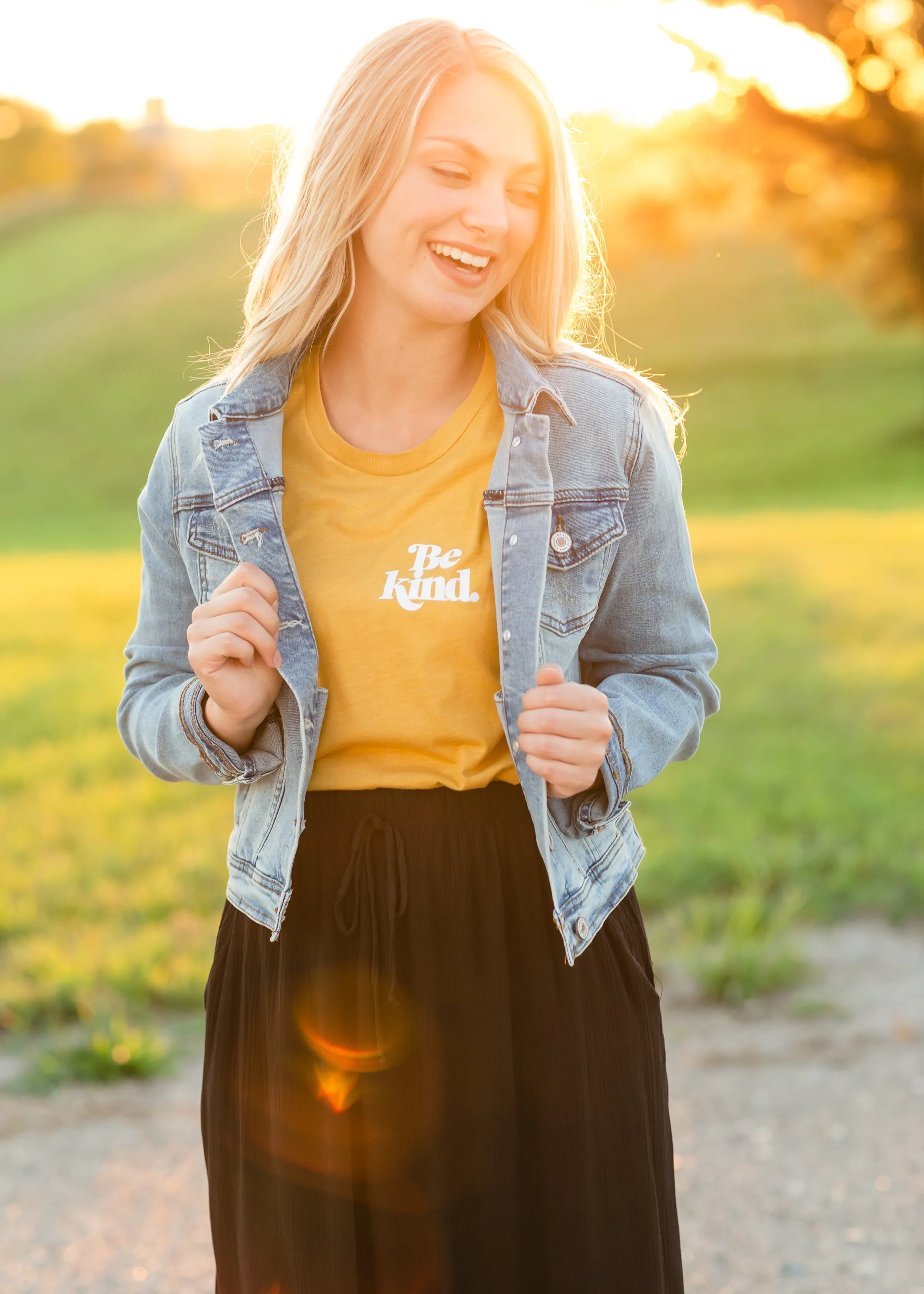 Be Kind Mustard Graphic Tee