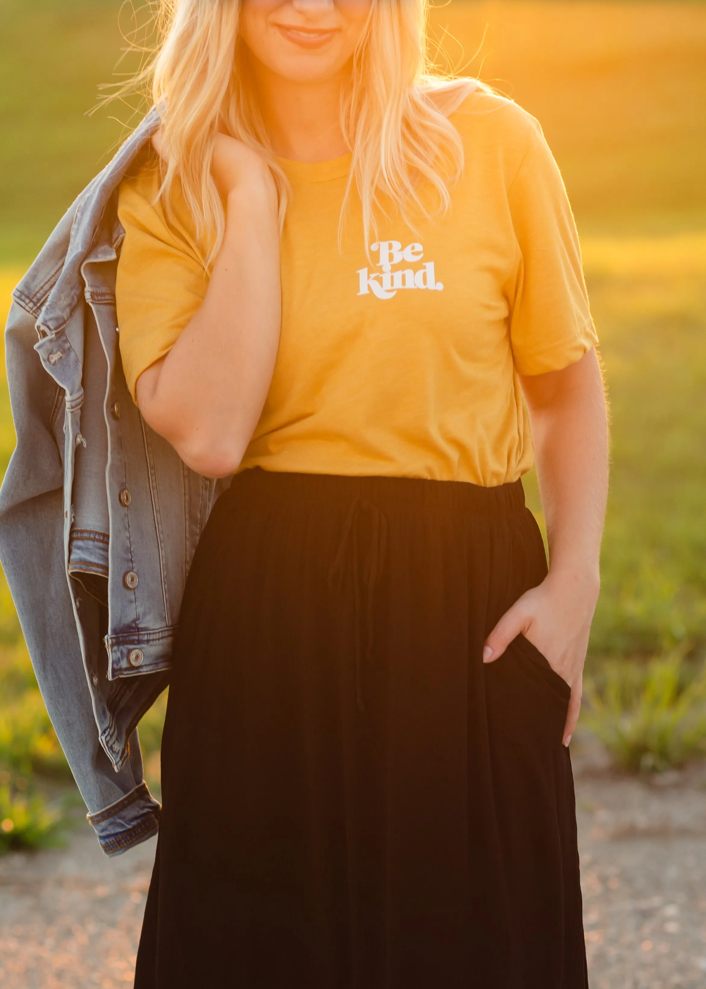 Be Kind Mustard Graphic Tee