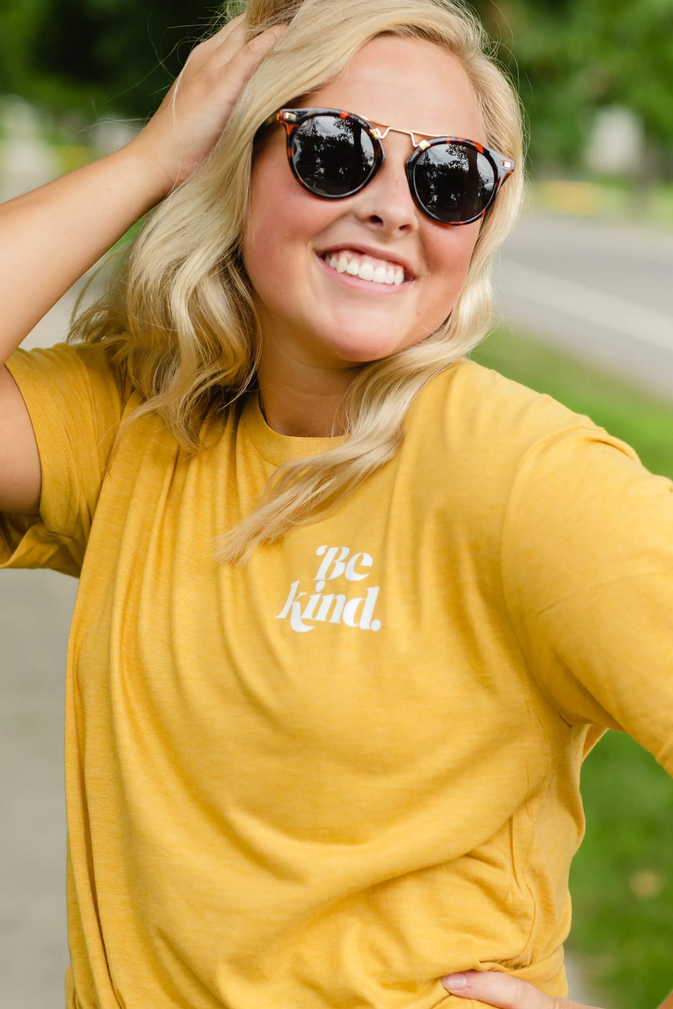 Be Kind Mustard Graphic Tee