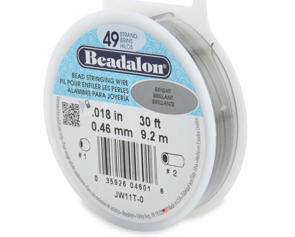 Beadalon Bright .018 49 Strand Wire 30ft.