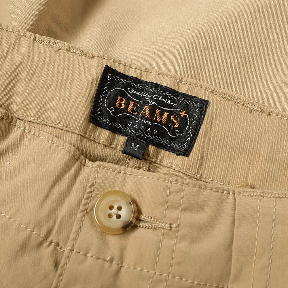 Beams Plus Slim Cuffed Chino PantsKhaki