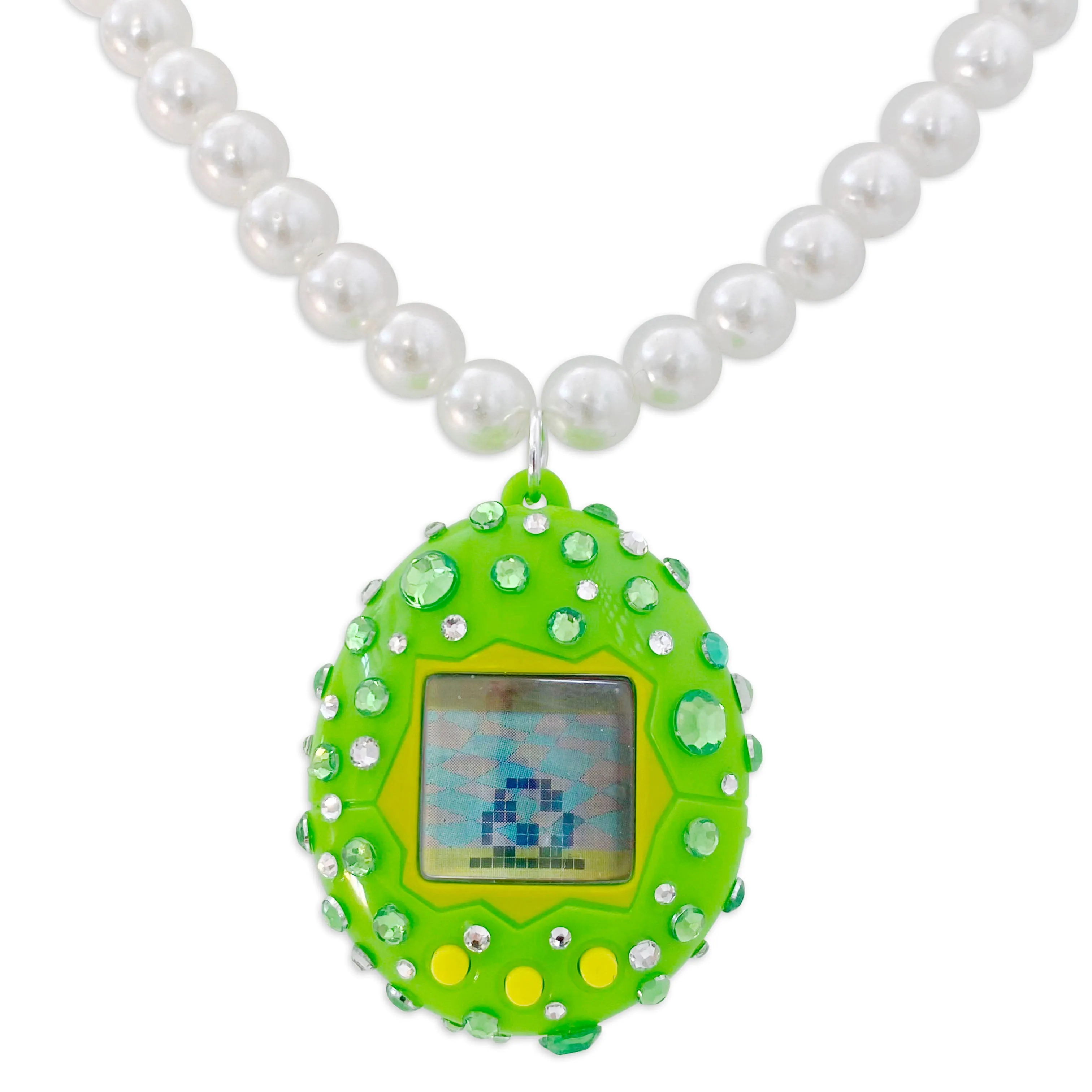 Bedazzled MINI Tamagotchi Necklace