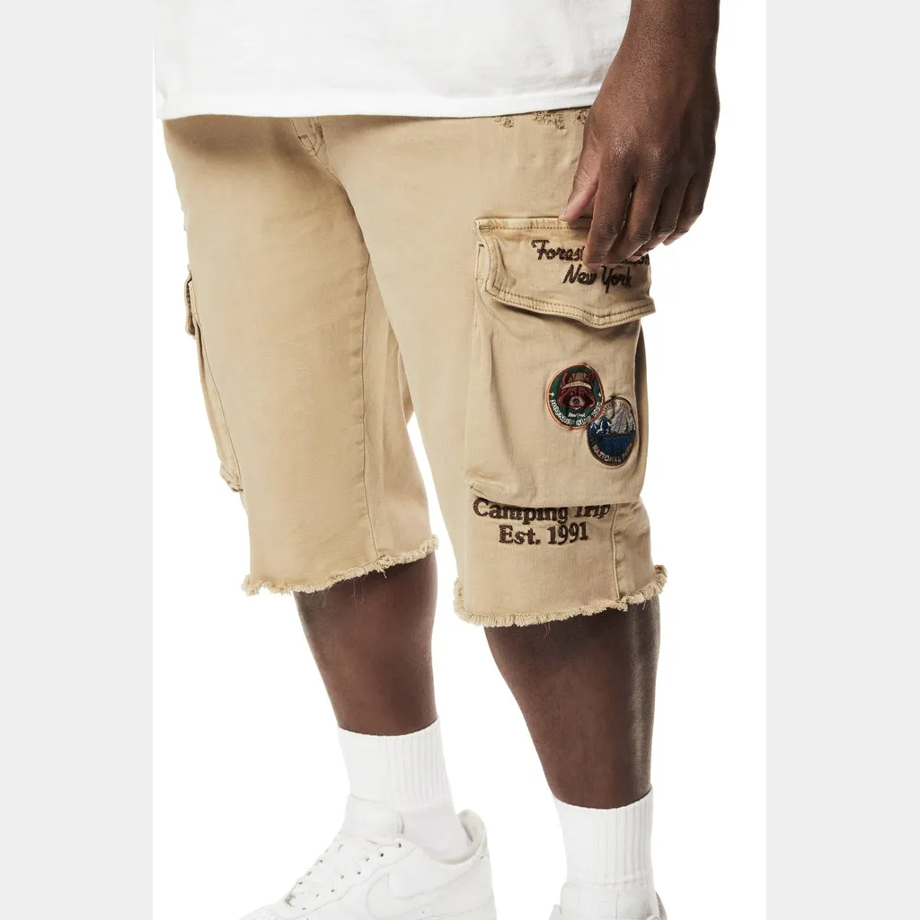 Big and Tall - Forest Collection Cargo Twill Shorts - Khaki