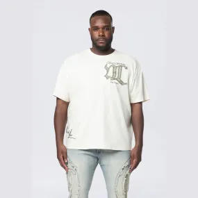 Big and Tall - Tapestry Patch SS Tee - Ecru