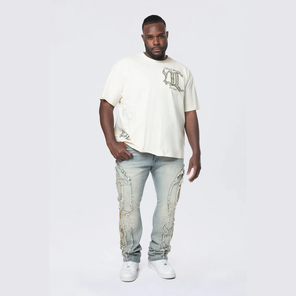 Big and Tall - Tapestry Patch SS Tee - Ecru