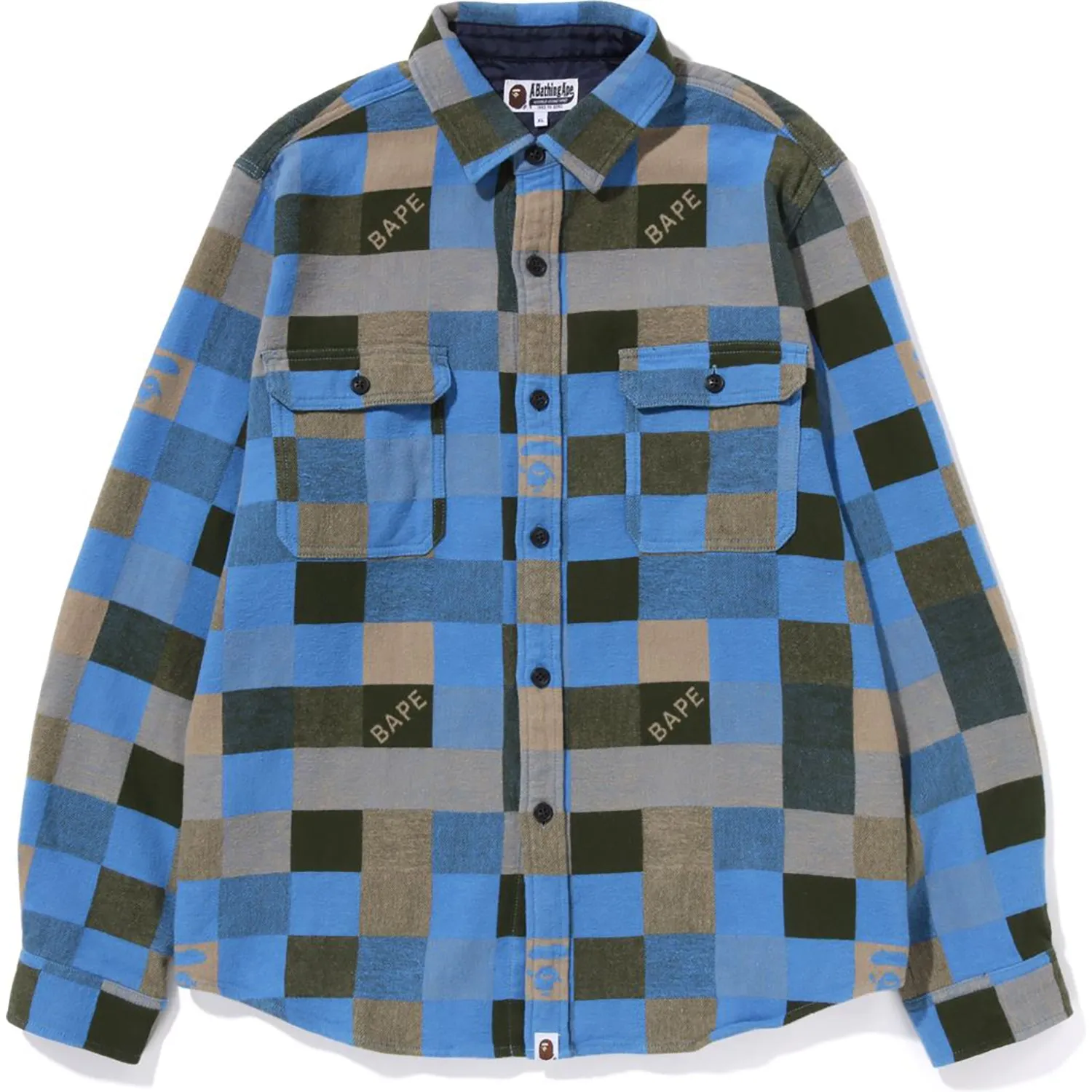 BLOCK CHECK RELAXED FIT SHIRT MENS