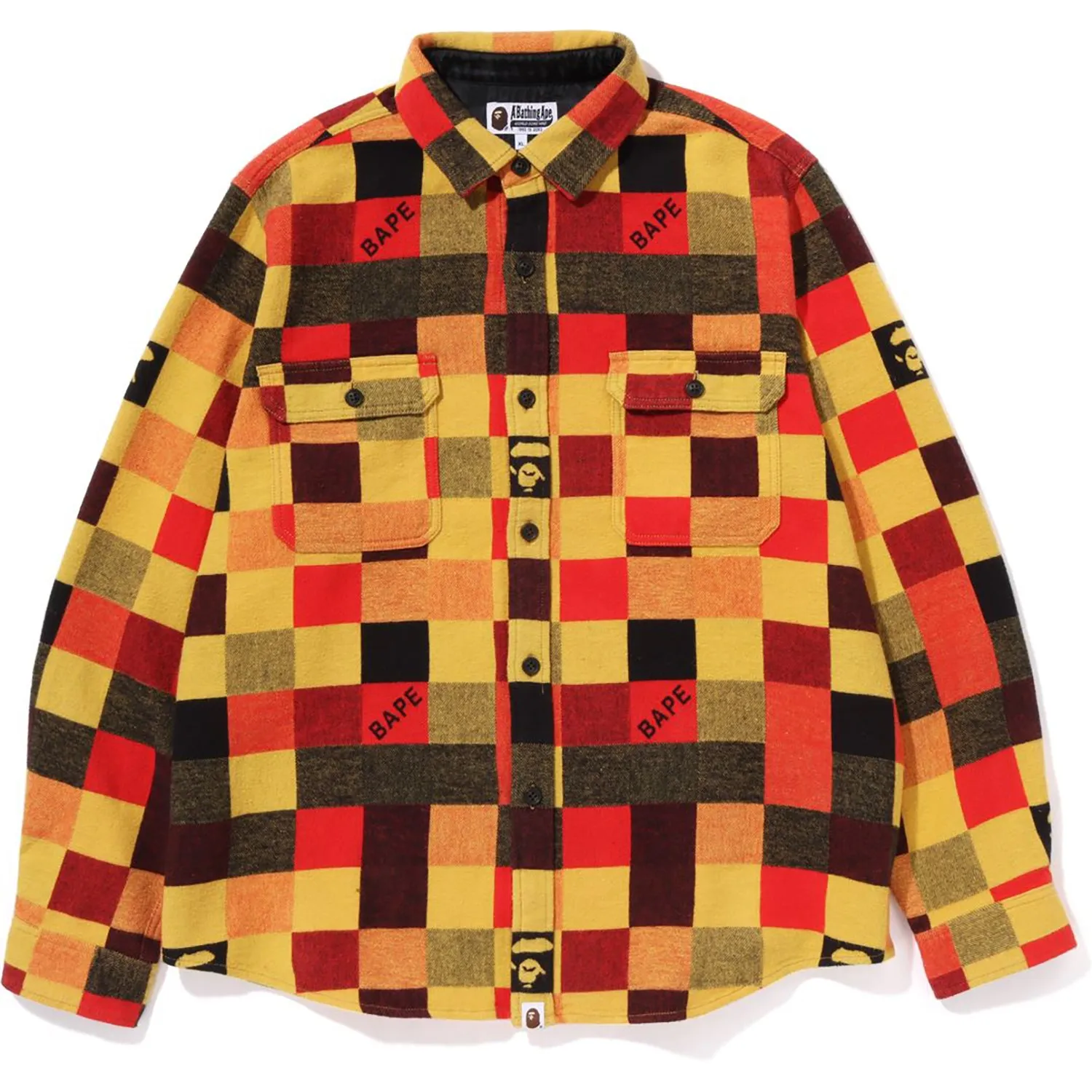 BLOCK CHECK RELAXED FIT SHIRT MENS