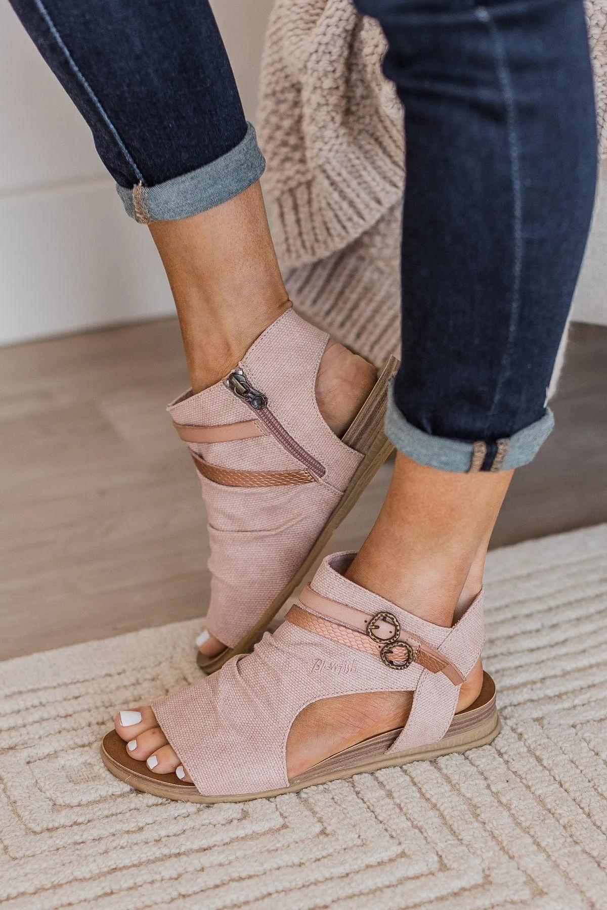 Blowfish Boxie Sandals- Lotus Rancher/Rose Gold