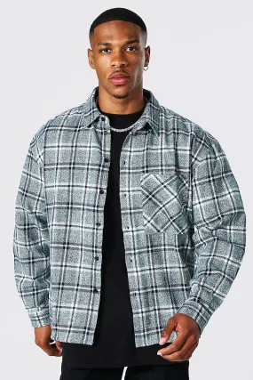 Boxy Fit Bleached Check Shirt