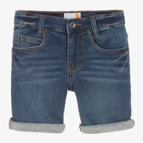 Boys Blue Slim Fit Jersey Shorts