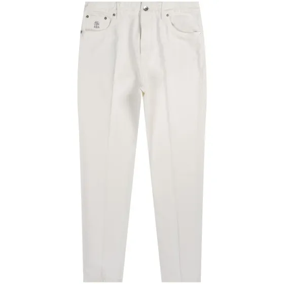 BRUNELLO CUCINELLI 'Loose Fit' Denim Jeans White