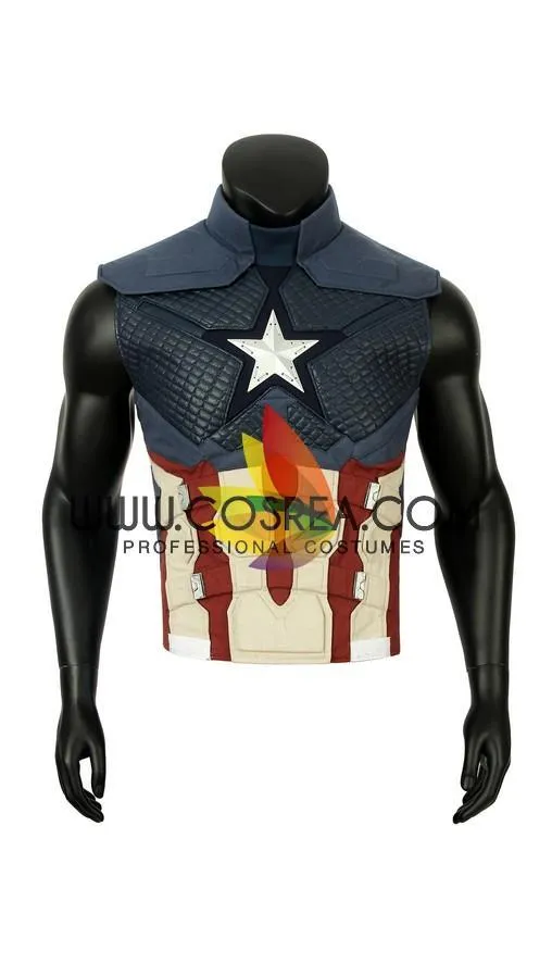 Captain America Avengers Endgame Steel Blue Cosplay Costume