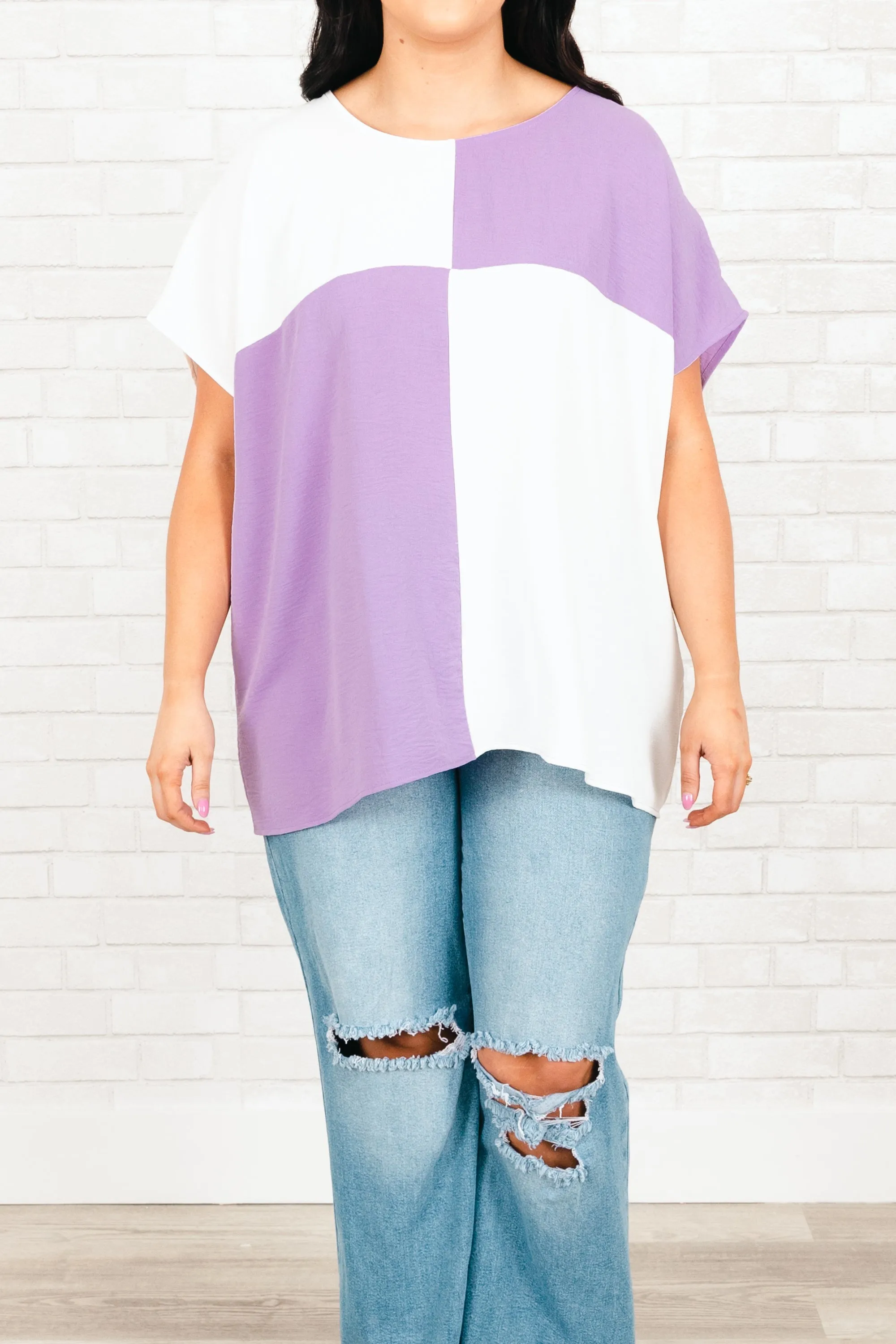 Checkers Top, Lilac