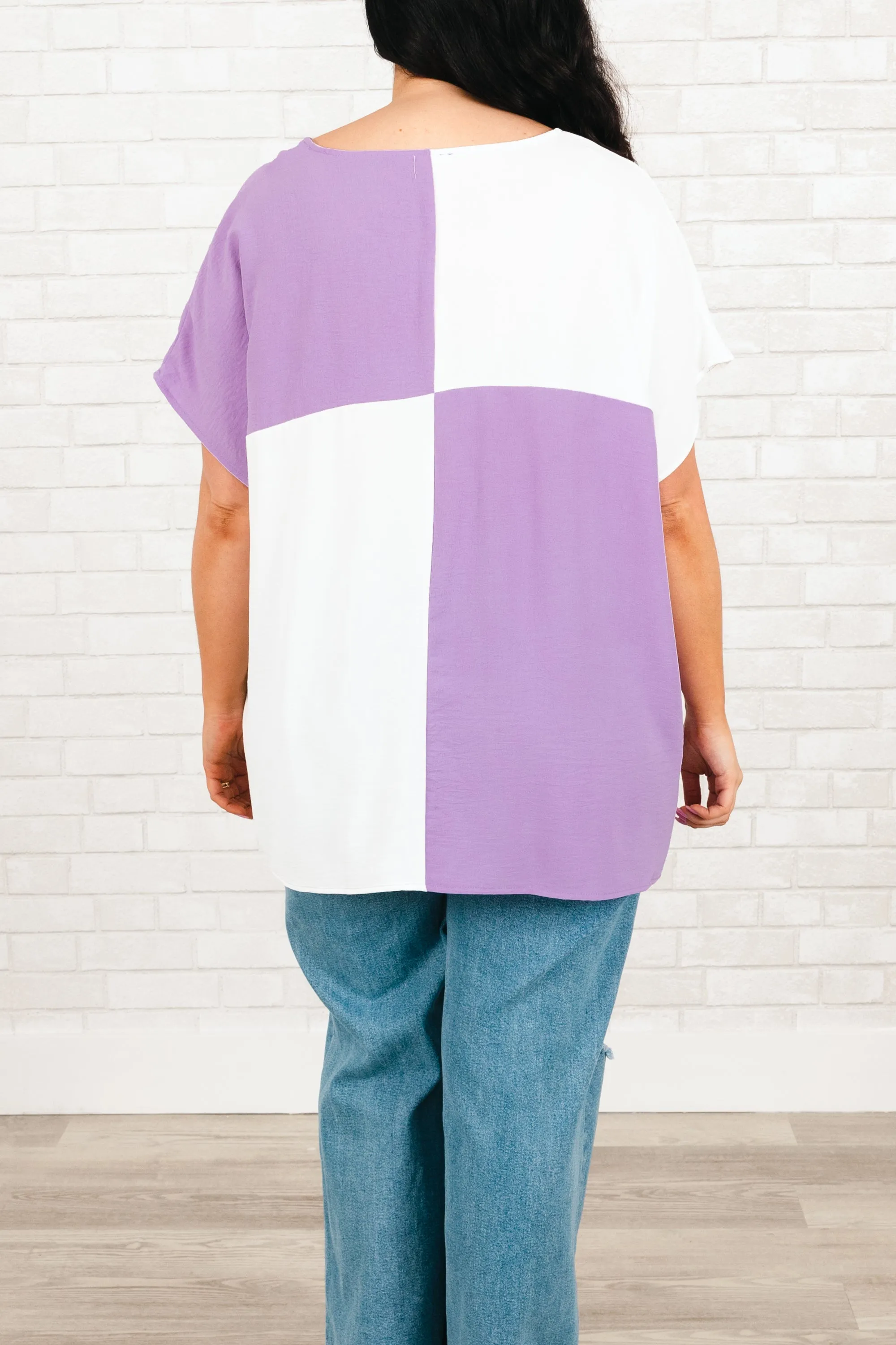 Checkers Top, Lilac